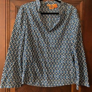 Tory Burch Blue Sequined Blouse